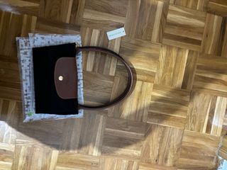Bolso Longchamp Le pliage talla L Negro Piel Nylon