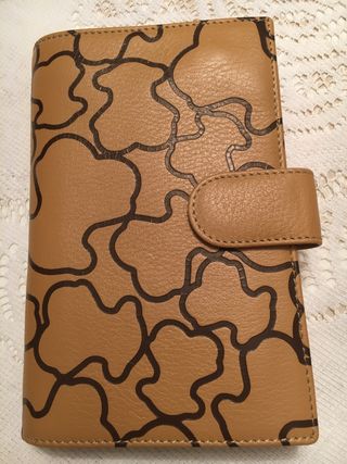 Monedero beige con dibujo marrón nuevo
