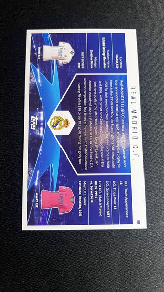 Cromo Topps Real Madrid Champions League
