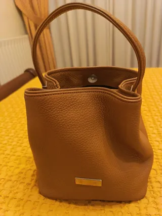 Bolso de mano mujer piel marrón