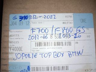 Soporte Top Box BMW GS 700/800