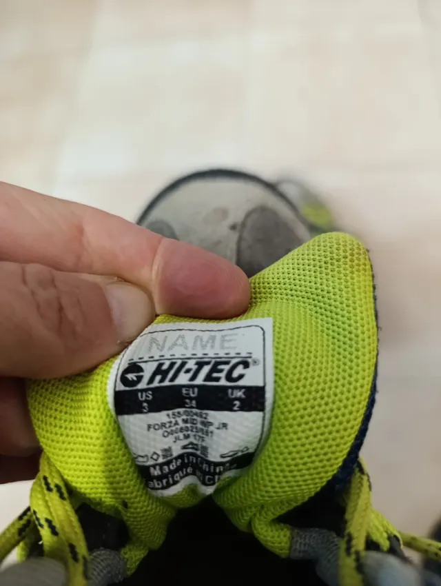 Botas de montaña Hi-Tec niño azul/gris talla 34