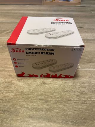 10 Detectores de Humo Ruan Fotoeléctricos