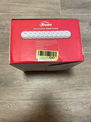 10 Detectores de Humo Ruan Fotoeléctricos