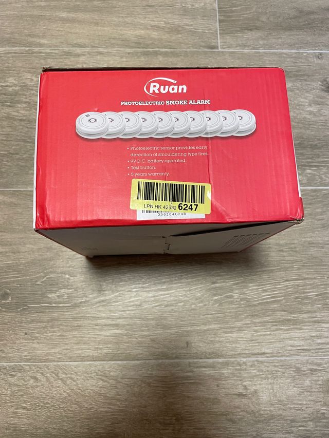 10 Detectores de Humo Ruan Fotoeléctricos