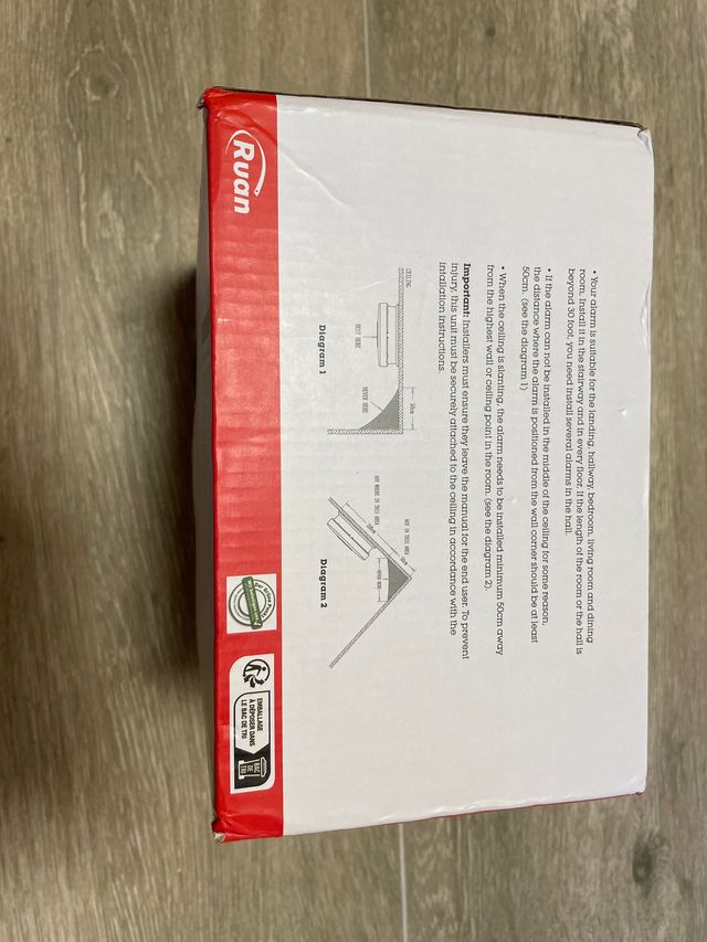 10 Detectores de Humo Ruan Fotoeléctricos