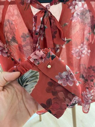 Blusa Trucco Transparente Floral Talla S