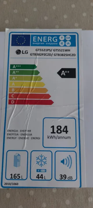 Nevera LG GT5521PS/GT5521WH A++