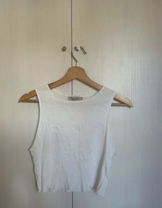 Camiseta sin mangas blanca