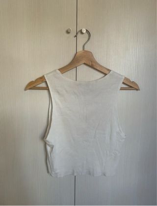 Camiseta sin mangas blanca