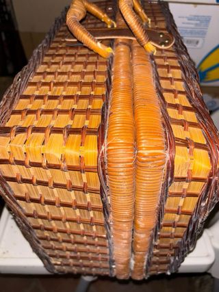 Valigia da picnic vimini retro