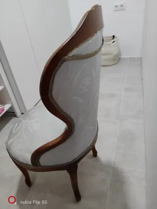 Descalzadora madera y tela