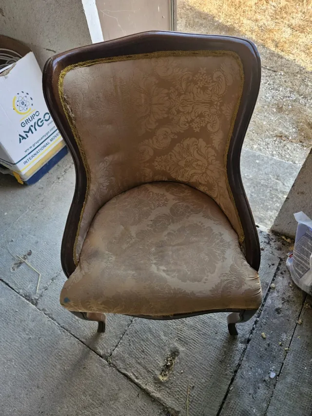 Descalzadora madera y tela