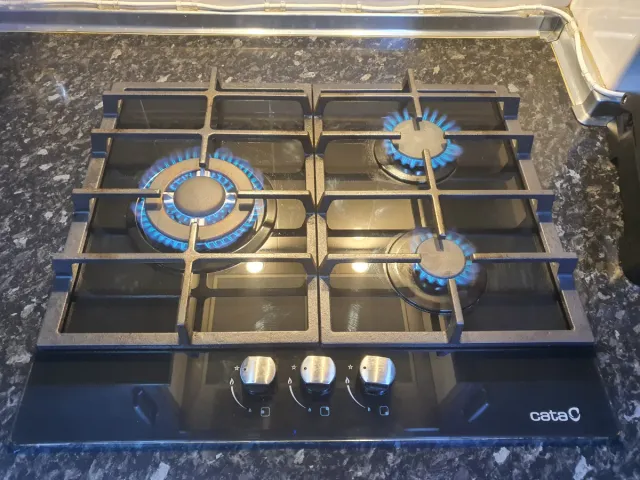 Placa vitroceramica a gas butano cata 3 fuegos