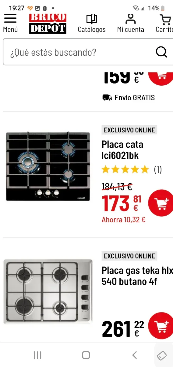 Placa vitroceramica a gas butano cata 3 fuegos