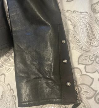 Giubbotto in vera pelle donna nero taglia 44