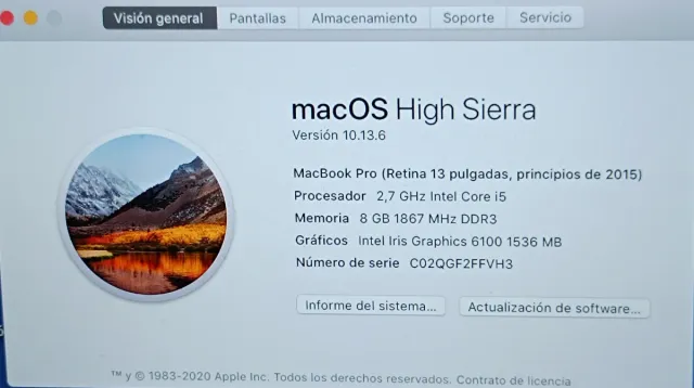 Macbook Pro Retina 13" 2015 + funda y conectores