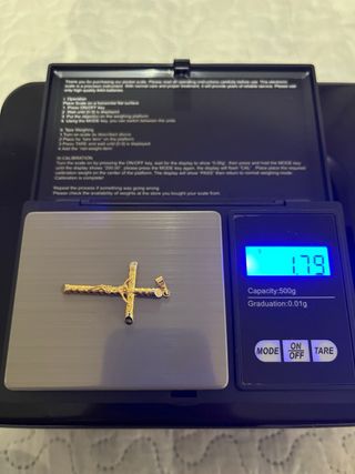 Cadena de oro 18k con cruz. 6.21gr