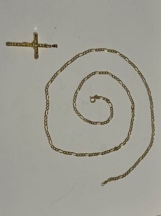 Cadena de oro 18k con cruz. 6.21gr