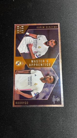 Cromo Topps Karim Benzema y Rodrygo