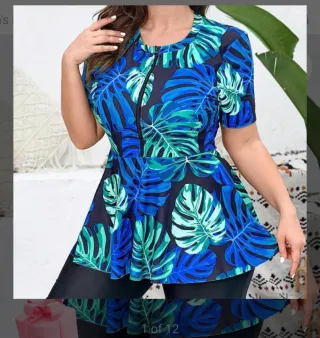Bañador estampado hojas tropicales