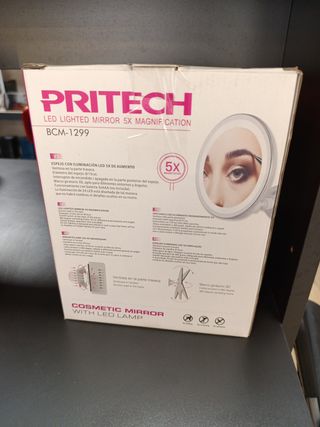 Espejo Pritech LED 5x Aumento BCM-1299