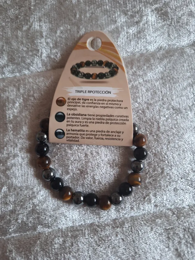 Pulsera Triple Protección Ojo de Tigre