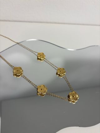 Collana acciaio inossidabile con fiori
