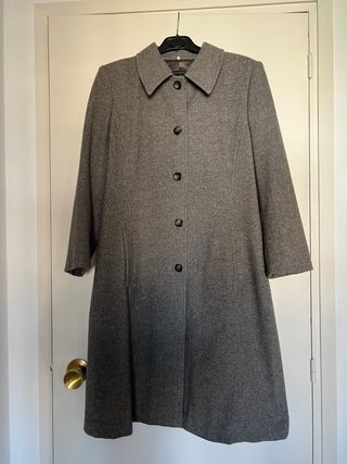 Abrigo Woolmark Blend Talla 42 Gris