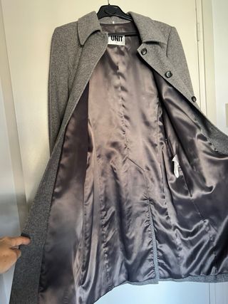 Abrigo Woolmark Blend Talla 42 Gris