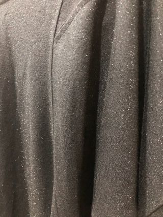 Blusa Mango Negra Brillante Malla Hombros