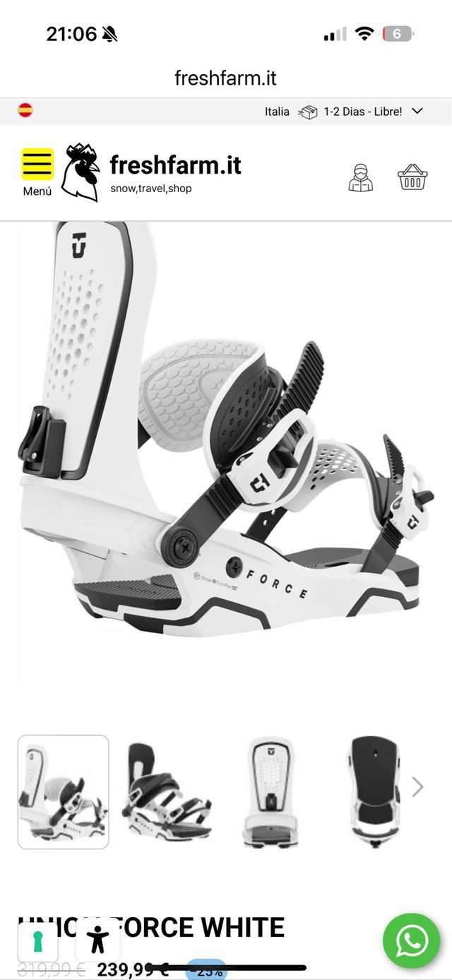 Fijaciones Union Force Azul Metálico L (Wide)43-46