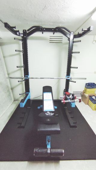 Jaula y banco musculación Capital Sports +