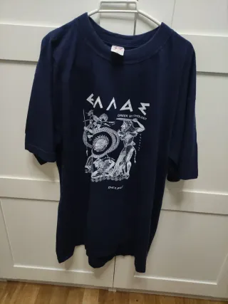 Camiseta Grecia Mitología Azul Marino