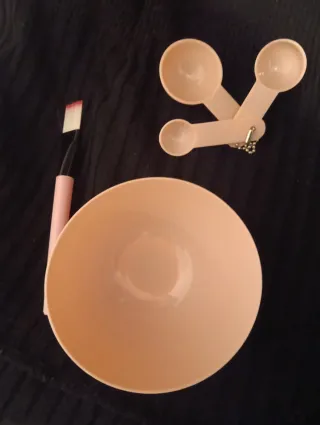 Set para mascarillas: bol y cucharas