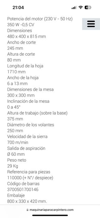 Sierra de cinta LEMAN