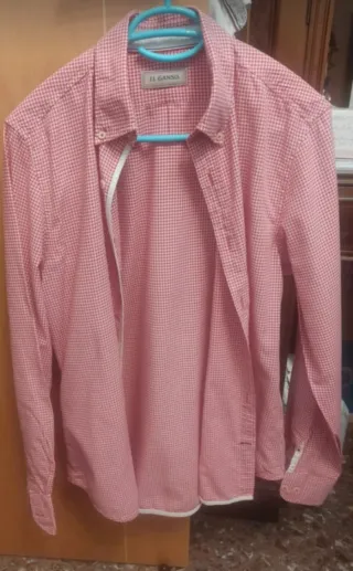 Camisa de cuadros roja y blanca de El Ganso