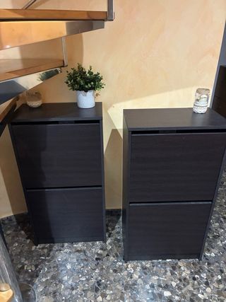 Scarpiera Ikea Bissa nera/marrone