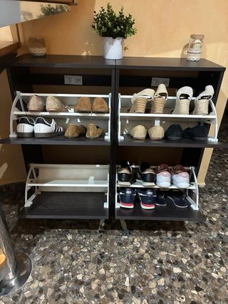 Scarpiera Ikea Bissa nera/marrone