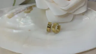 Pendientes Aro Pequeños Chapado Oro Love