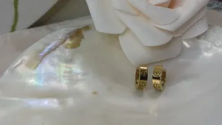 Pendientes Aro Pequeños Chapado Oro Love