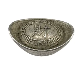 Moneda china Yuanbao. Plata. Dinastía Qing.