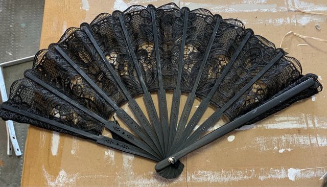 Set ventagli pizzo nero