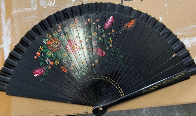 Set ventagli pizzo nero