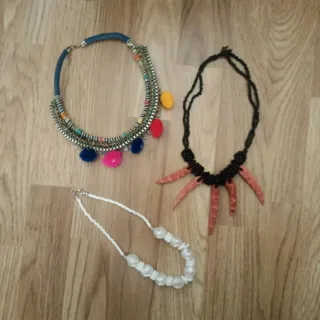 Lote 3 collares étnicos