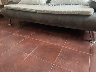 Sofá cama gris tela casi nuevo