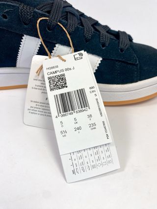 Adidas Campus 00s Preto Branco Goma 38 EU