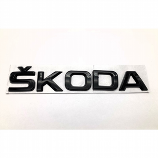 EMBLEMA LOGO TRASERO SKODA NEGRO