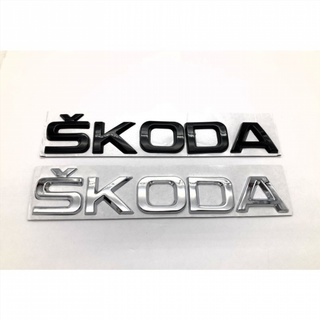 EMBLEMA LOGO TRASERO SKODA NEGRO