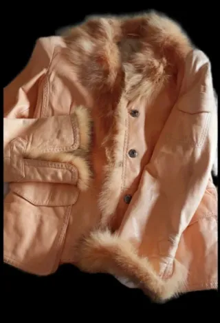 Giubbotto donna pelle e pelliccia tg.42